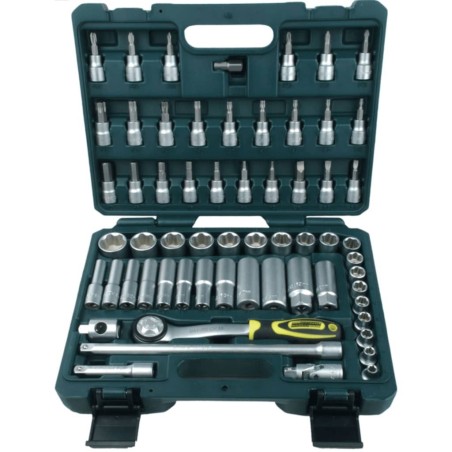 Brüder Mannesmann 61-teiliges Ratschen-Steckschlüssel-Set 3/8" 2045