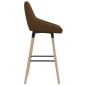 vidaXL Barhocker 2 Stk. Braun Stoff vidaXL Barhocker 2 Stk. Braun Stoff