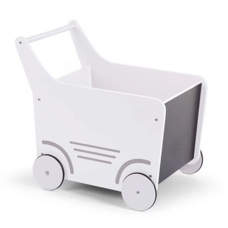 CHILDHOME Holz-Spielzeugwagen Weiß WODSTRW