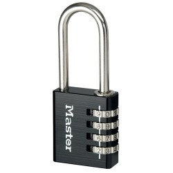 Master Lock Kombinations-Vorhängeschloss Aluminium Schwarz 40 mm 7640EURDBLKLH