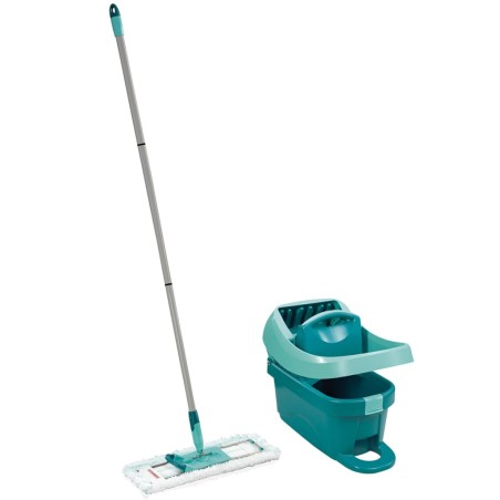 Leifheit Bodenwischer-Set Profi XL mit Wischtuchpresse und Rolleimer Grün 55096