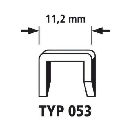 wolfcraft Tackerklammern Type 053 2000 Stk. 6 mm 7025000