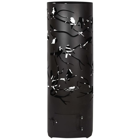 Esschert Design Feuerrohr Birds on Twig Kohlenstoffstahl Schwarz FF409