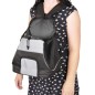 FLAMINGO Haustier-Fronttasche Sybil Schwarz und Grau 518123 FLAMINGO Haustier-Fronttasche Sybil Schwarz und Grau 518123