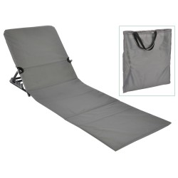 HI Faltbare Strandmatte PVC Grau