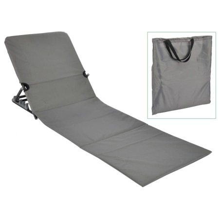 HI Faltbare Strandmatte PVC Grau