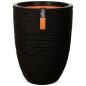 Capi Blumentopf Nature Rib Elegant Niedrig 36 x 47 cm Schwarz KBLR782 Capi Blumentopf Nature Rib Elegant Niedrig 36 x 47 cm Schwarz KBLR782