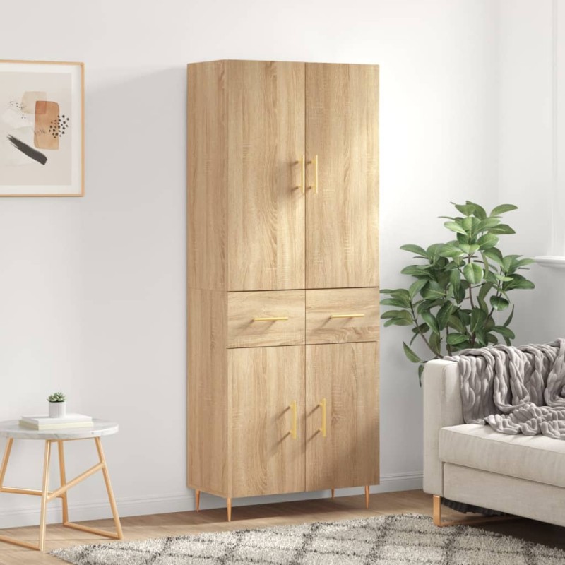 Highboard Sonoma-Eiche 69,5x34x180 cm Holzwerkstoff Highboard Sonoma-Eiche 69,5x34x180 cm Holzwerkstoff