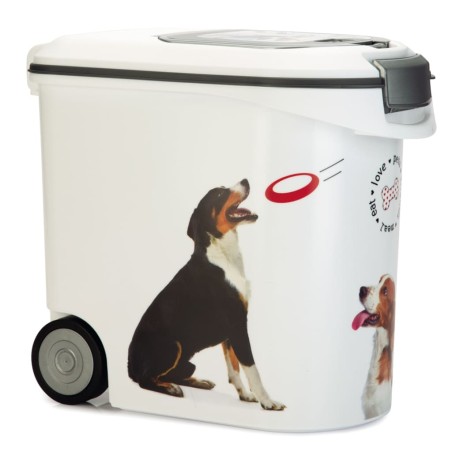Curver Tierfutterbehälter mit Rollen Hund 35 L