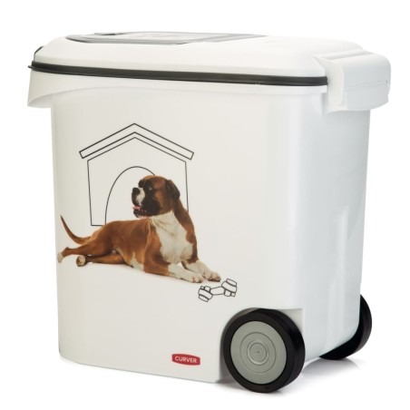 Curver Tierfutterbehälter mit Rollen Hund 35 L