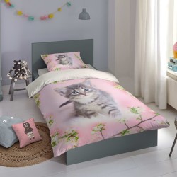 Good Morning Kinder-Bettwäsche-Set Pussycat 135×200 cm