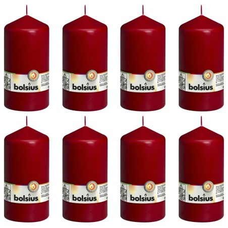 Bolsius Stumpenkerzen 8 Stk. 150 x 78 mm Weinrot