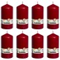 Bolsius Stumpenkerzen 8 Stk. 150 x 78 mm Weinrot Bolsius Stumpenkerzen 8 Stk. 150 x 78 mm Weinrot