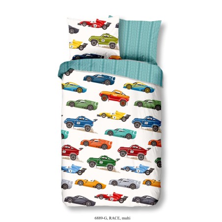 Good Morning Kinder Bettwäsche-Set Race 140×200/220 cm