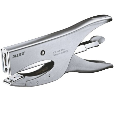 Leitz Heftzange Hinterlade-Mechanik 24/6 Silbern