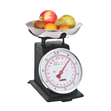 Perel Analoge Küchenwaage 5 kg Schwarz