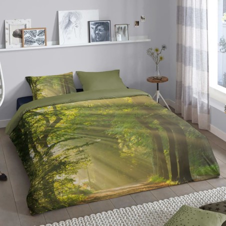 Good Morning Bettwäsche-Set WOODS 240x200/220 cm Grün