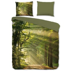 Good Morning Bettwäsche-Set WOODS 240x200/220 cm Grün