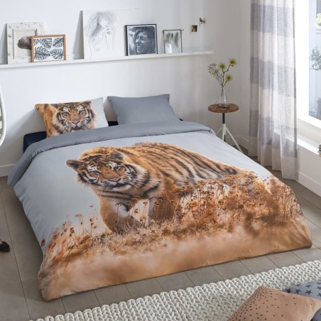 Good Morning Bettwäsche-Set TIGER 140x200/220 cm Mehrfarbig
