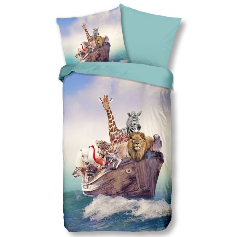 Good Morning Kinder-Bettwäsche-Set NOAH 135x200 cm Blau Good Morning Kinder-Bettwäsche-Set NOAH 135x200 cm Blau
