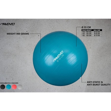 Avento Fitness-/Gymnastikball Durchm. 55 cm Blau