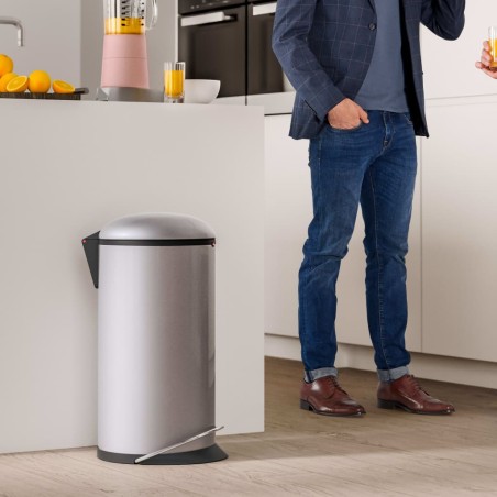 Hailo Tretmülleimer Harmony L 20L Silbern