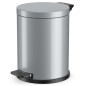 Hailo Tretmülleimer Solid M 12 L Silbern mit Verzinktem Inneneimer Hailo Tretmülleimer Solid M 12 L Silbern mit Verzinktem Inneneimer