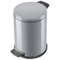 Hailo Tretmülleimer Solid M 12 L Silbern mit Verzinktem Inneneimer Hailo Tretmülleimer Solid M 12 L Silbern mit Verzinktem Inneneimer
