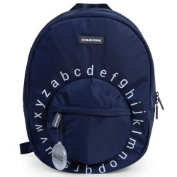 CHILDHOME Kinder-Schulrucksack ABC Marineblau und Weiß