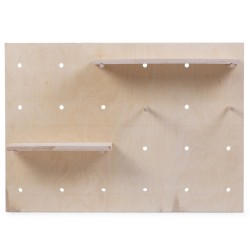 CHILDHOME Steckbrett-Wandregal 92x65x15 cm Natur