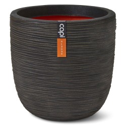 Capi Blumentopf Nature Rib 43x41 cm Dunkelbraun