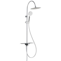 SCHÜTTE Überkopf-Brauseset mit Ablage AQUASTAR Chrom-Anthrazit