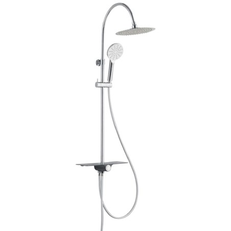 SCHÜTTE Überkopf-Brauseset mit Ablage AQUASTAR Chrom-Anthrazit