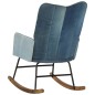 Schaukelsessel Blau Denim Patchwork Canvas Schaukelsessel Blau Denim Patchwork Canvas