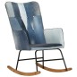 Schaukelsessel Blau Denim Patchwork Canvas Schaukelsessel Blau Denim Patchwork Canvas