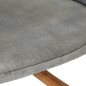 vidaXL Schaukelstuhl mit Hocker Grau Vintage Canvas vidaXL Schaukelstuhl mit Hocker Grau Vintage Canvas