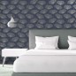 DUTCH WALLCOVERINGS Tapete Fleur Marineblau und Grau DUTCH WALLCOVERINGS Tapete Fleur Marineblau und Grau