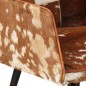 vidaXL Ohrensessel mit Hocker Braun Echtleder vidaXL Ohrensessel mit Hocker Braun Echtleder