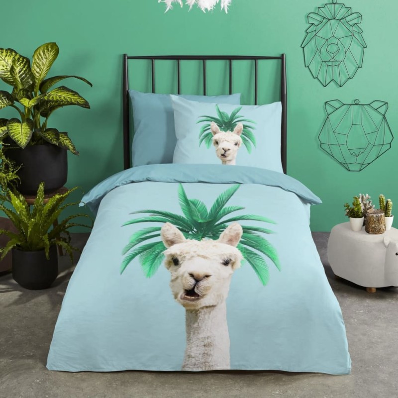 Good Morning Kinder-Bettwäsche-Set PALLAMA 140x200/220 cm Hellblau Good Morning Kinder-Bettwäsche-Set PALLAMA 140x200/220 cm Hellblau