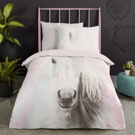 Good Morning Kinder-Bettwäsche-Set FLUFFY 140x200/220 cm Rosa
