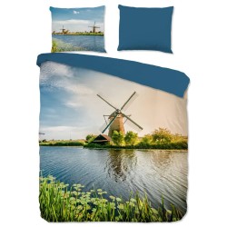 Good Morning Bettwäsche-Set WINDMILL 155x220 cm Mehrfarbig