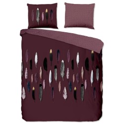 Good Morning Bettwäsche-Set FEATHERS 135x200 cm Bordeaux
