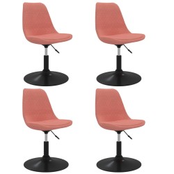 vidaXL Esszimmerstühle 4 Stk. Drehbar Rosa Samt