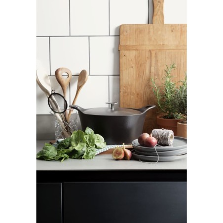 CUISINOX Gusseisen-Topf Emailliert 3,4 L 24 cm Schwarz