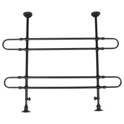 FLAMINGO Hundegitter Sima 2 Stangen mit 2 Montagemöglichkeiten Schwarz