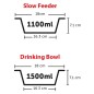 FLAMINGO Futternapfständer Suvi M 1100 ml und 1500 ml Grau FLAMINGO Futternapfständer Suvi M 1100 ml und 1500 ml Grau