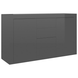 vidaXL Sideboard Hochglanz-Grau 120x36x69 cm Holzwerkstoff