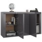vidaXL Sideboard Hochglanz-Grau 120x36x69 cm Holzwerkstoff vidaXL Sideboard Hochglanz-Grau 120x36x69 cm Holzwerkstoff