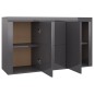 vidaXL Sideboard Hochglanz-Grau 120x36x69 cm Holzwerkstoff vidaXL Sideboard Hochglanz-Grau 120x36x69 cm Holzwerkstoff