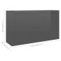 vidaXL Sideboard Hochglanz-Grau 120x36x69 cm Holzwerkstoff vidaXL Sideboard Hochglanz-Grau 120x36x69 cm Holzwerkstoff